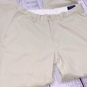 Polo Ralph Lauren classic fit blue label tan chino pants size 34x34a